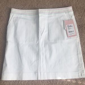 Lilly Pulitzer white stretch denim skirt size 2
